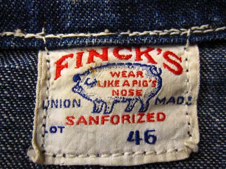 １９５０年代 ＶＩＮＴＡＧＥ ＦＩＮＣＫ'Ｓ カバーオールＪＫＴ 原宿