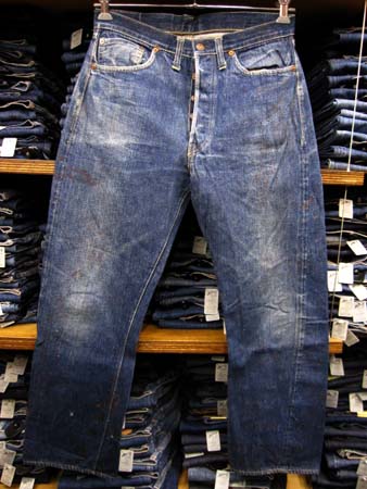 40'S VINTAGE LEVIS 501XX 47モデル赤タブ片面 皮パッチ