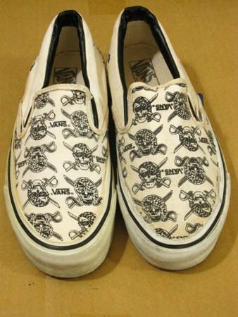 OLD ＶＡＮＳ パイレーツスカル スリッポン スニーカー 原宿古着